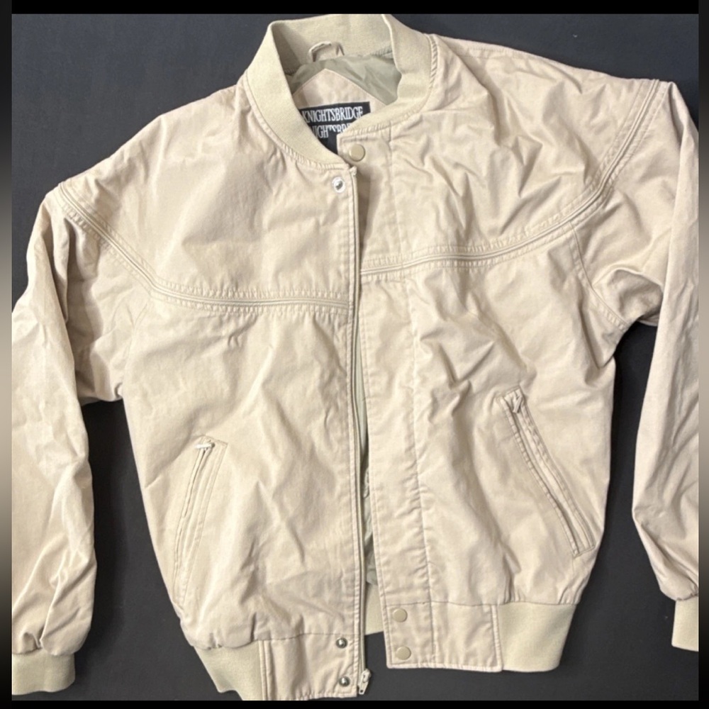 Knightsbridge Cream Bomber Jacket size S